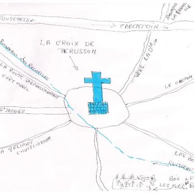 Ancien plan de la croix de Perusson